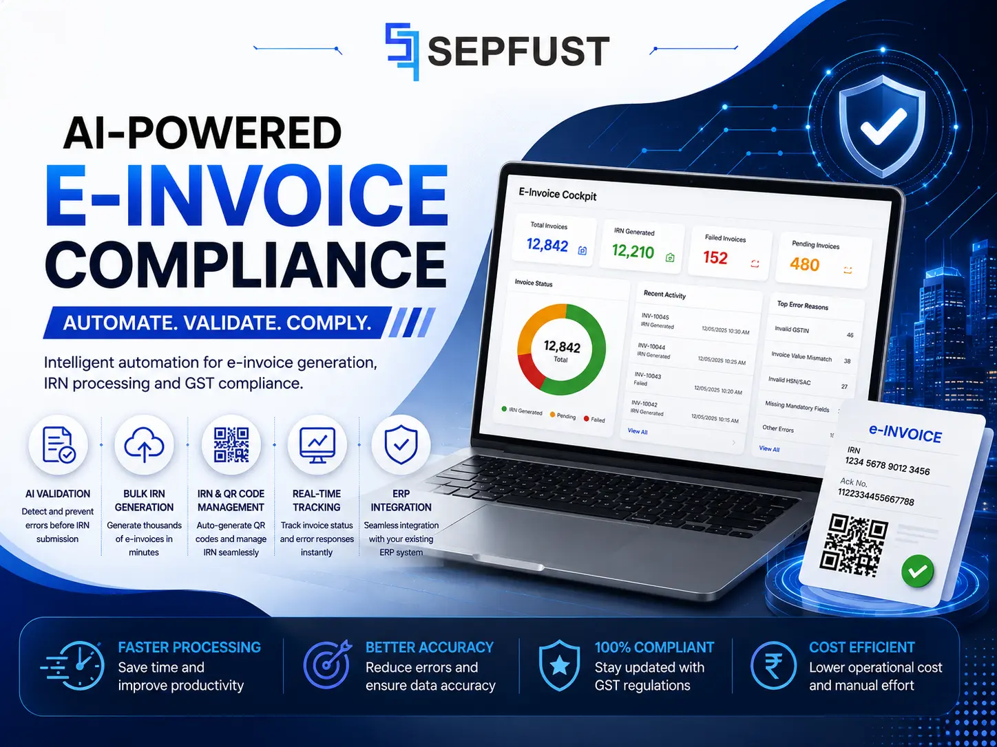 AI-Powered E-Invoice Compliance: Automate IRN | SEPFUST
