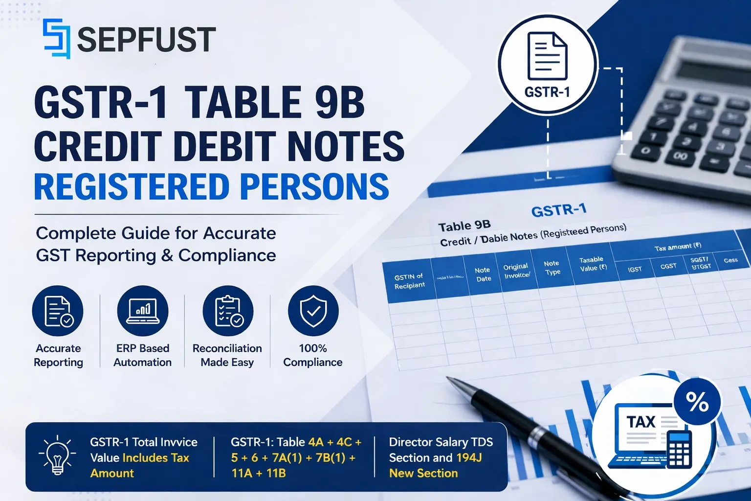 GSTR-1 Table 9B Credit Debit Notes Registered Persons