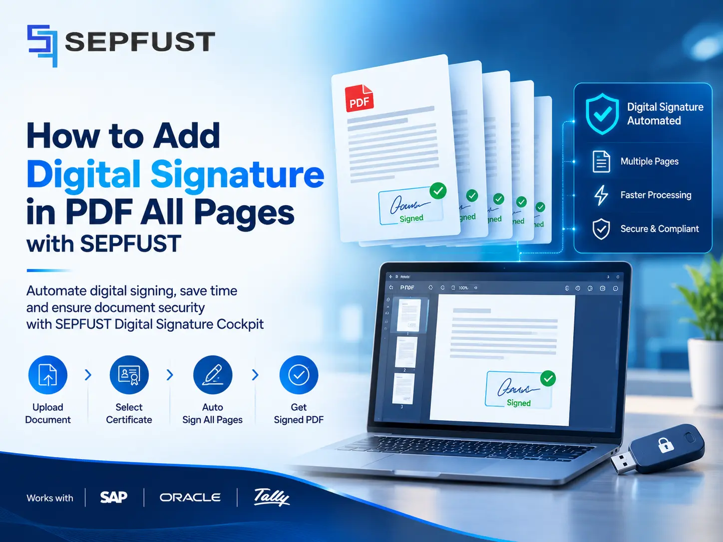 How to Add Digital Signature in PDF All Pages | Sepfust Digital Signature Cockpit